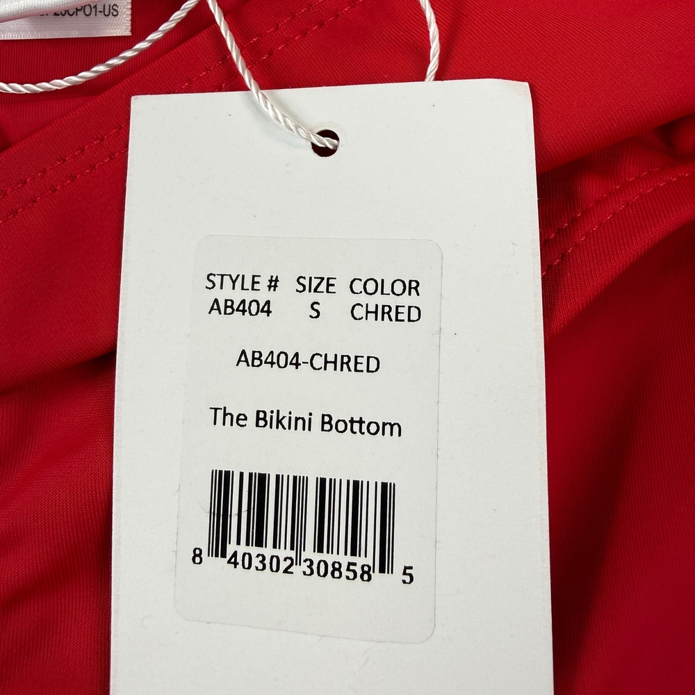 NWT Andie Swim Womens Small Bikini Bottom Cherry Red Swimsuit Briefs - Picture 7 of 9